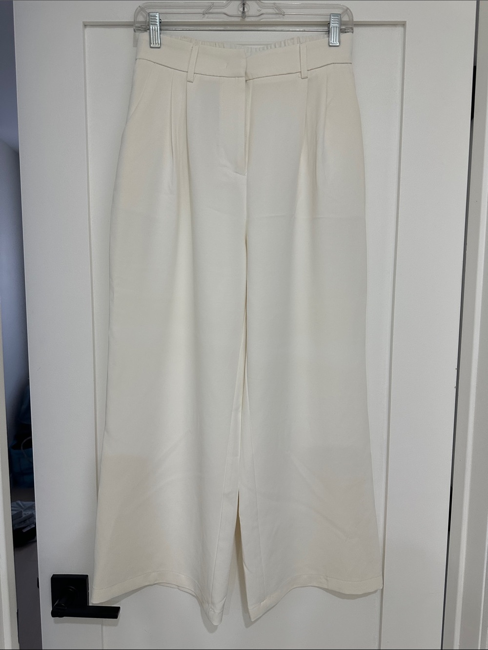 Amazon Women's Wide Leg Cream Trousers